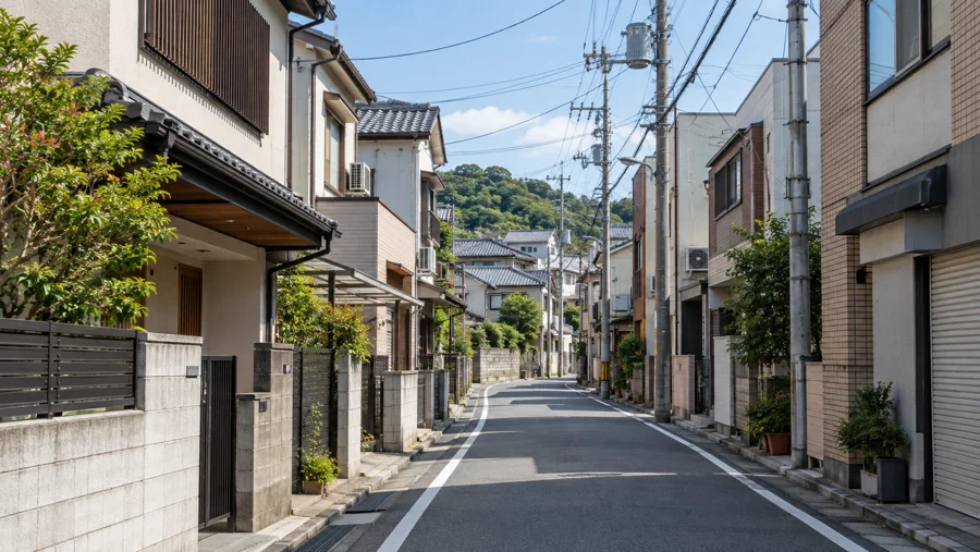 日本の街中の風景のイメージ