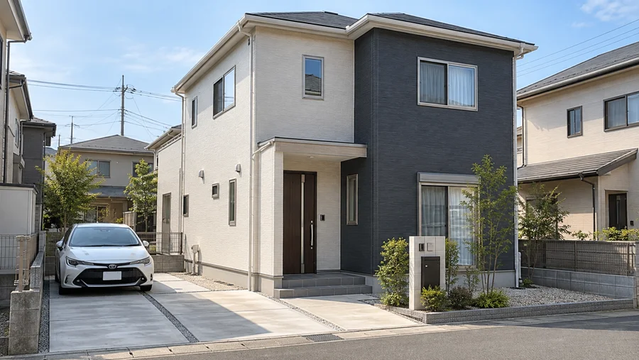 近年の日本の戸建て住宅をイメージした外観